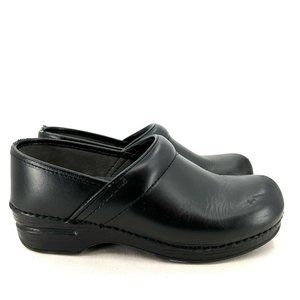 Dansko XP Black Leather Clogs Womens 39 US 8.5 9